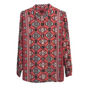 TALBOTS Bright Colorful Blouse Top XL‎ Event Office Career Vacation Western